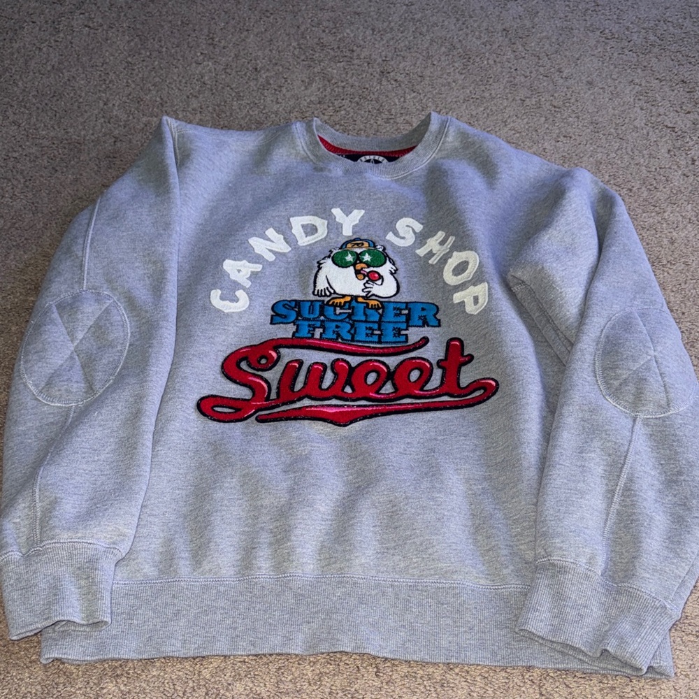 Candy Shop Gray Crewneck Sweatshirt